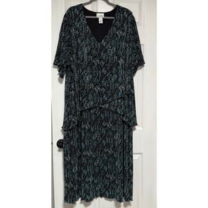 Anna Maxwell Women's Ribbed Stretch Tiered Midi Maxi Dress Size 5X-34/36